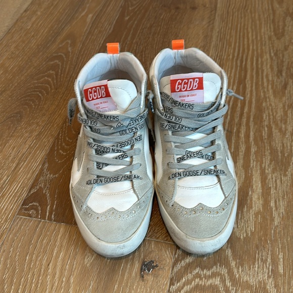 Golden Goose White & Gray Mid Star Sneakers 37 - Picture 7 of 11